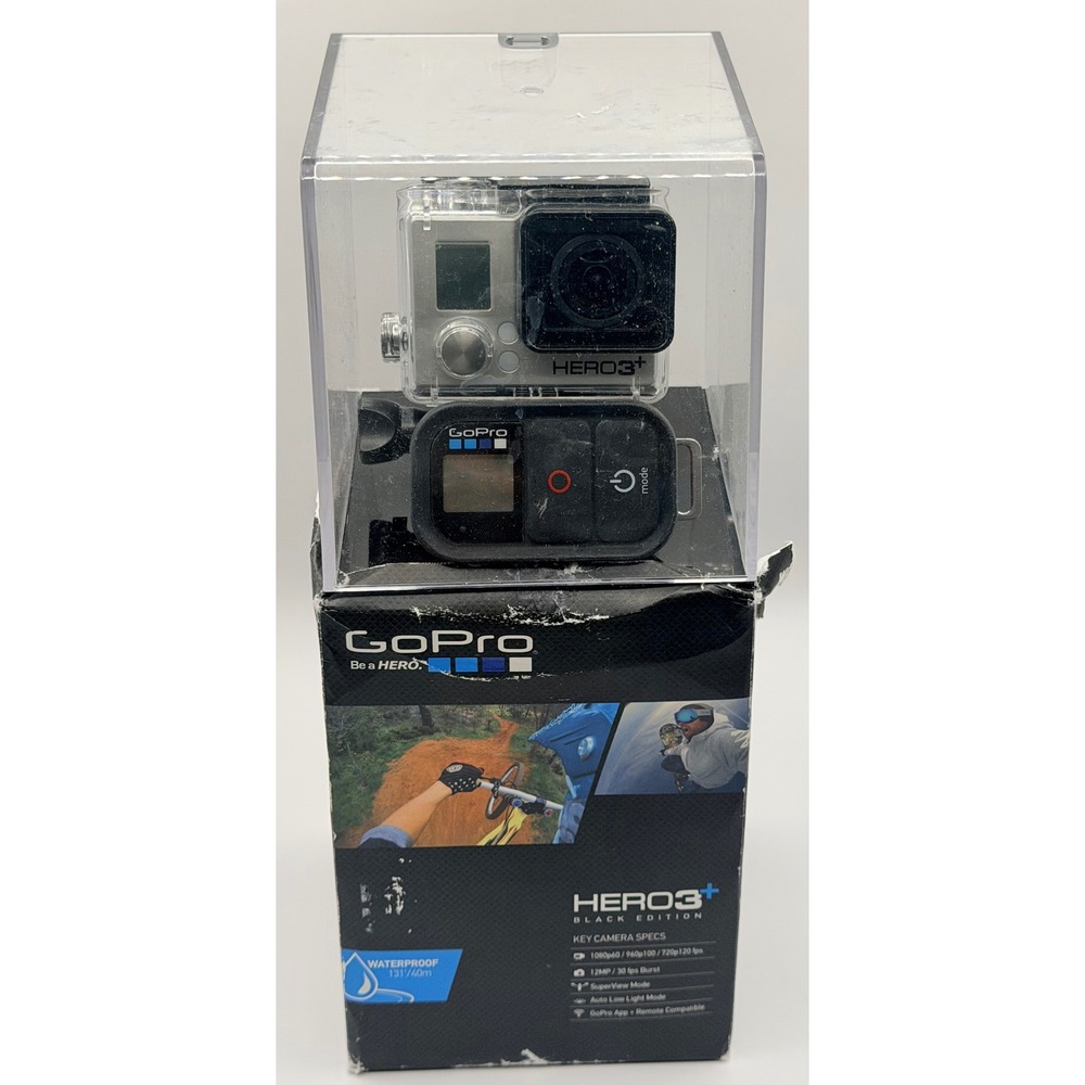 GoPro HERO3+ Black Edition Action Camera Bundle with Wi-Fi Remote & Accessories